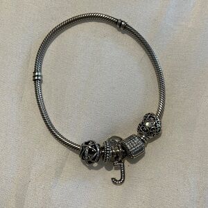 Pandora bracelet including 4 charms (re-listed)